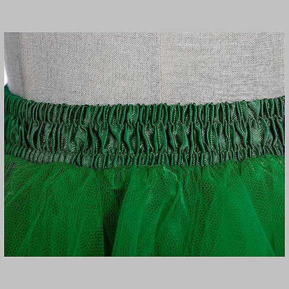 Women's Short Vintage Ballet Skirt Green - Picture 3 of 4